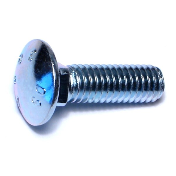 Midwest Fastener Carriage Bolt, Square Neck, 16 (Coarse), 1-1/4 in L, Steel, Zinc Plated, 100 PK 01094 - main